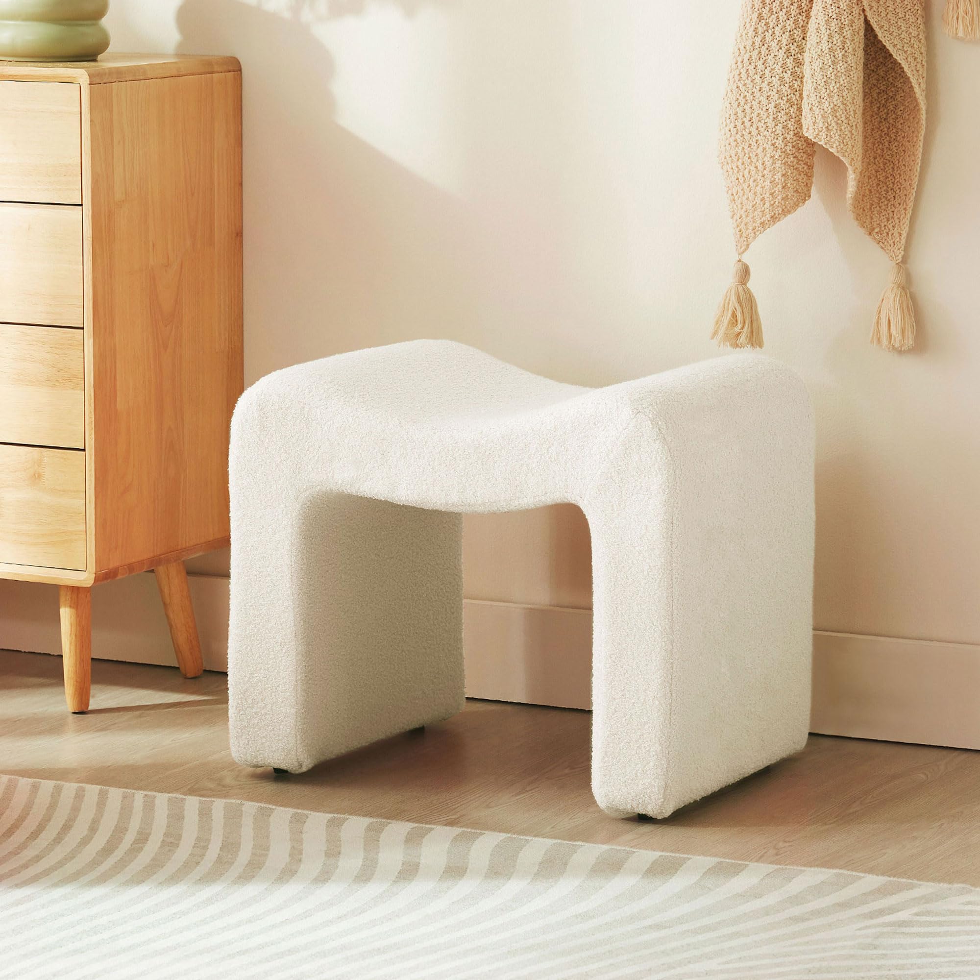 Amazon.com: TROJM Ottoman Vanity Stool Chair Small Footstool